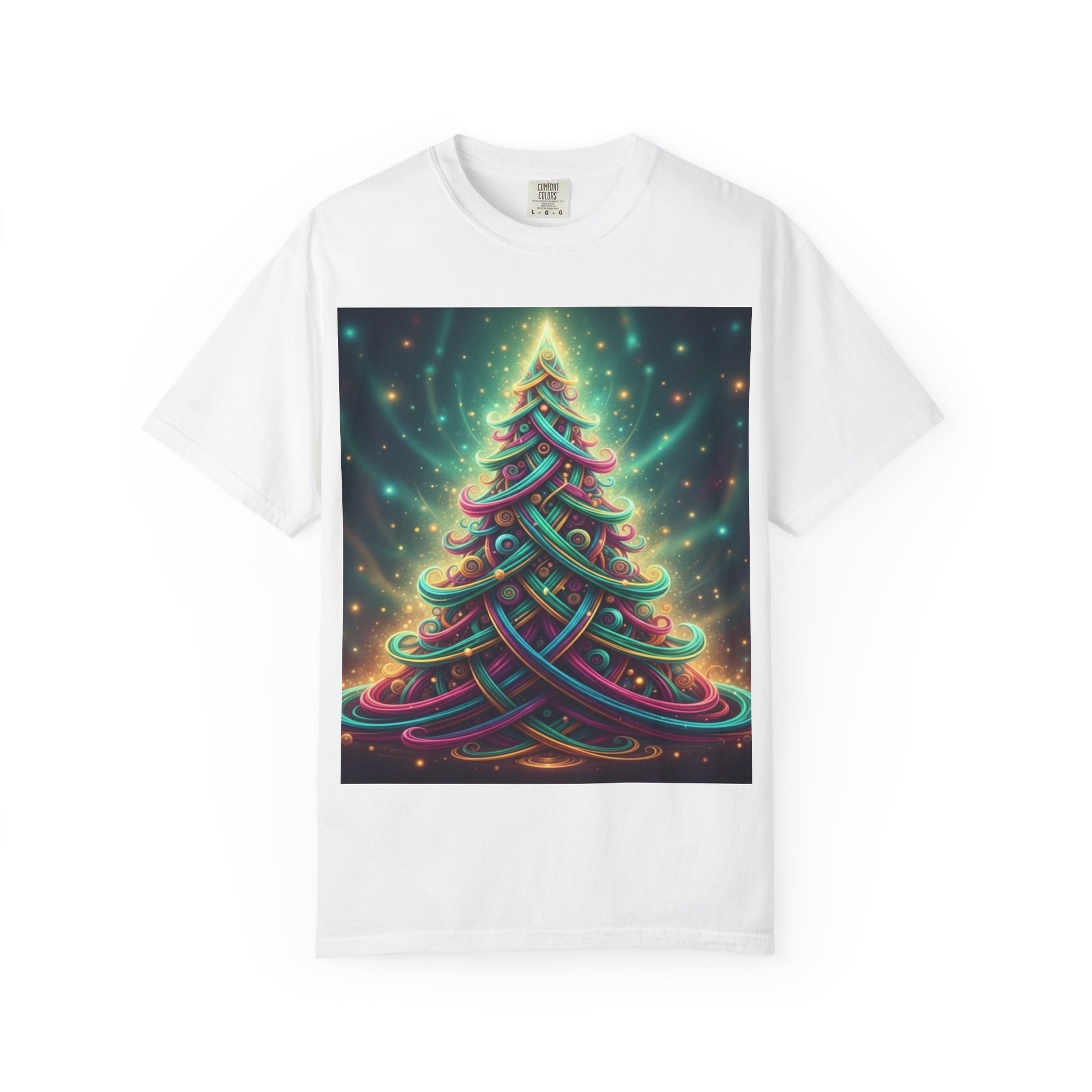 Colorful Christmas Tree T-Shirt | Neon Holiday Graphic Tee