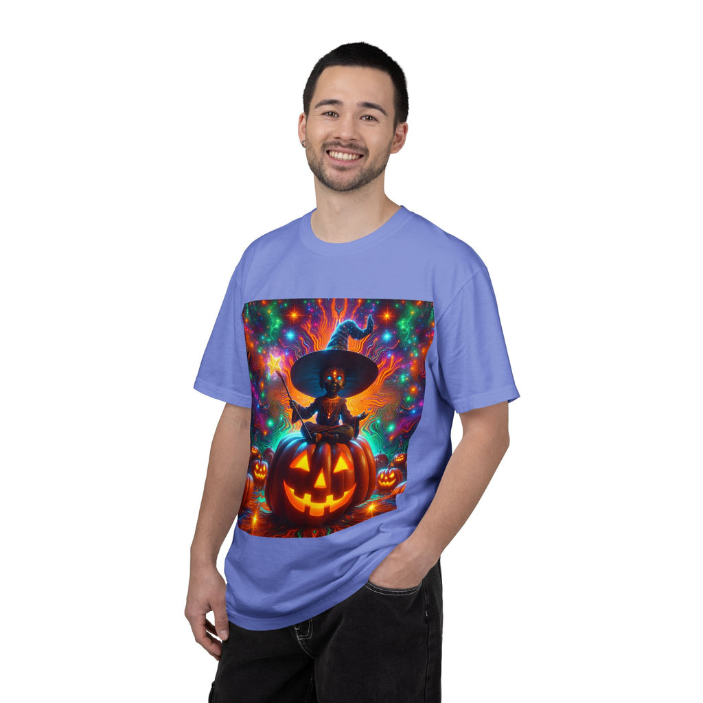 Vibrant Halloween Witch T-shirt, Unisex Casual Tee for Fall, Trick or Treat Gift, Spooky Party Wear, Witchy Style Clothing