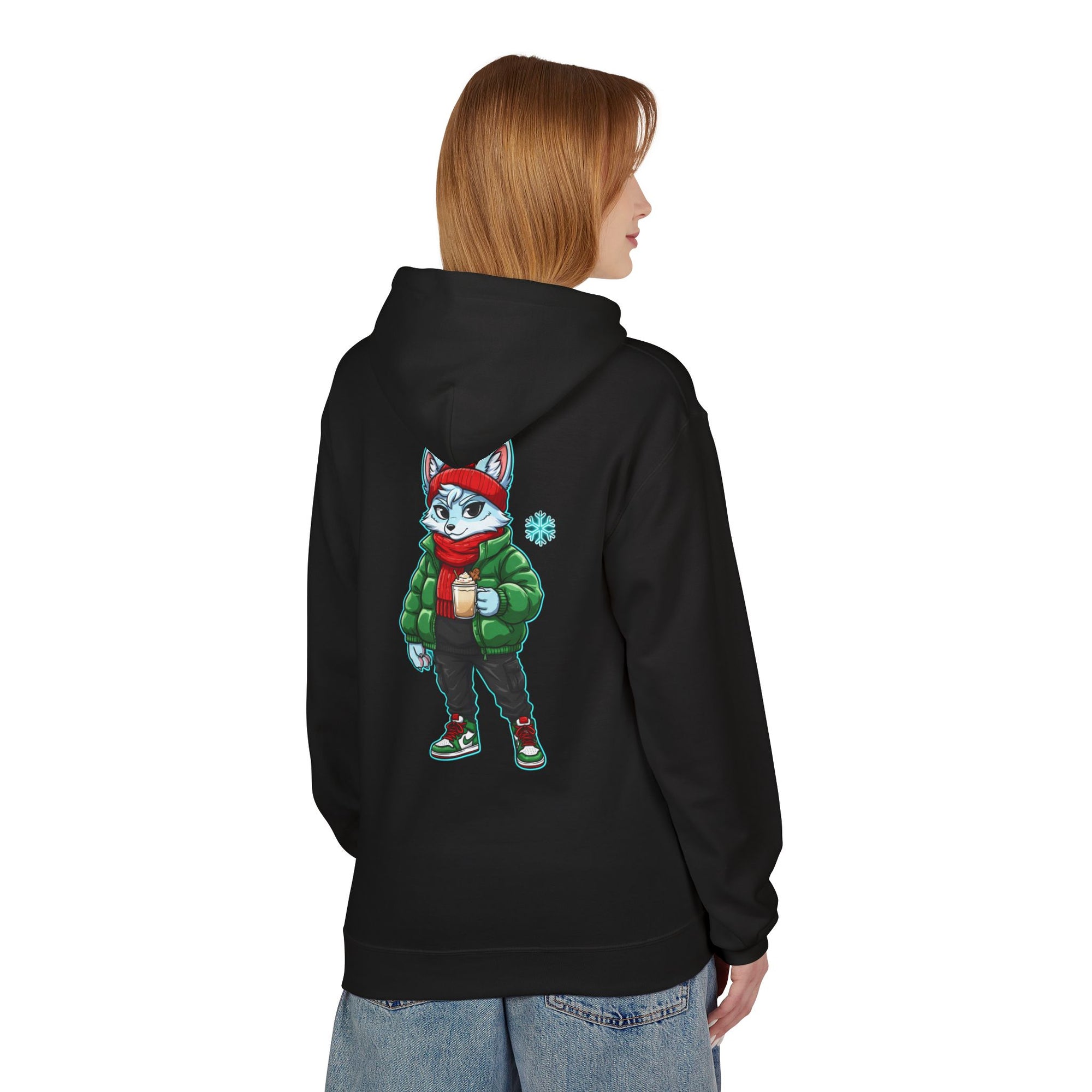 Cool Fox Character Hoodie | Cool Cyber Wolf Christmas Hoodie | Unique Gamer Gift