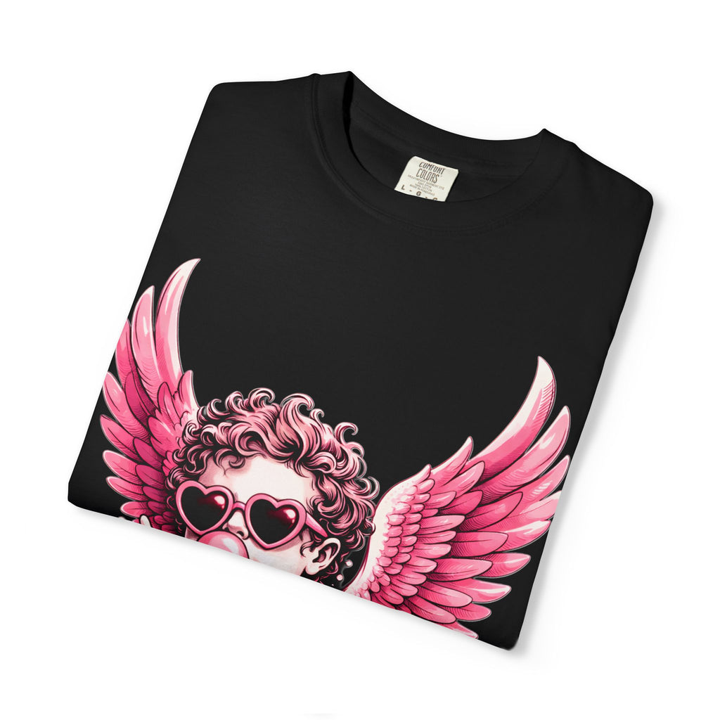 Pink Cherub Angel bubblegum sunglasses T-Shirt | Cupid winged baby graphic