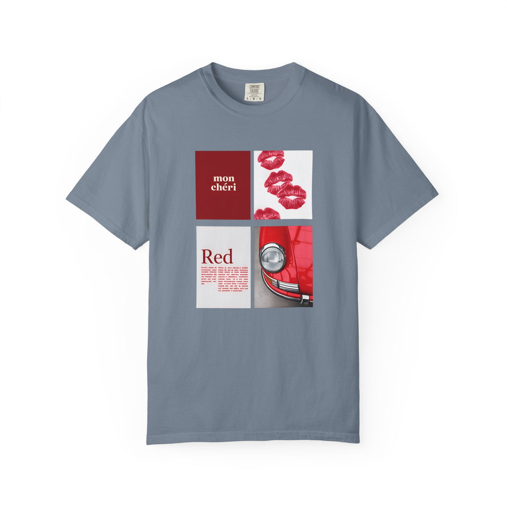 Cotton T-Shirt | Mon Chéri Aesthetic Kiss, Car Print