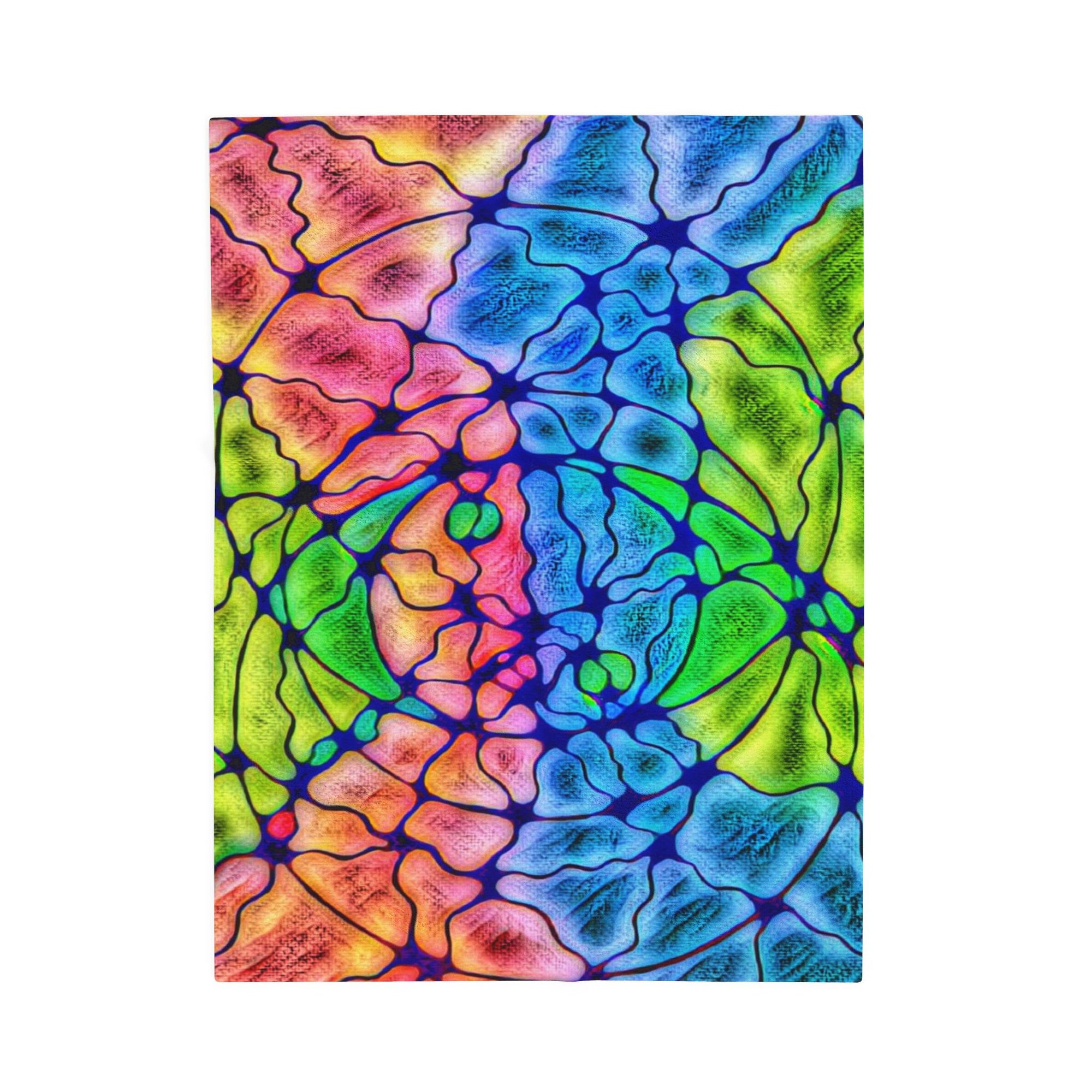 Tie-Dye Plush Blanket | Colorful Velveteen Throw | Cozy Home Decor