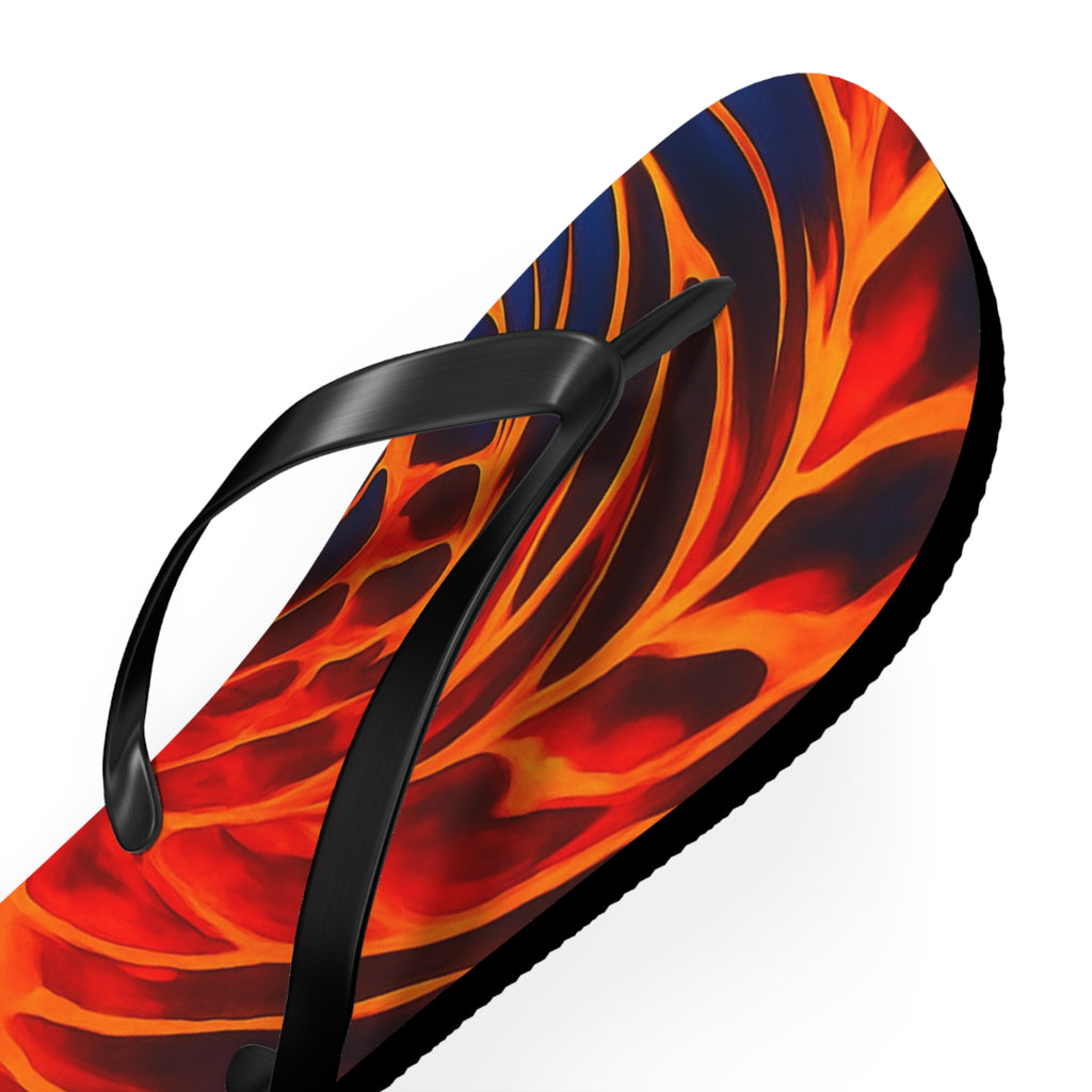 Vibrant Flame Flip Flops | Colorful Summer Beach Sandals