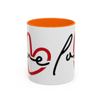 Romantic Love Mug | Heart Script Coffee Cup