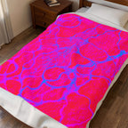 Colorful Plush Blanket | Cozy Velveteen Throw | Modern Home Decor