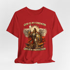 Christian Warrior T-Shirt | God Is My Strength & Protection | Faith Shirt