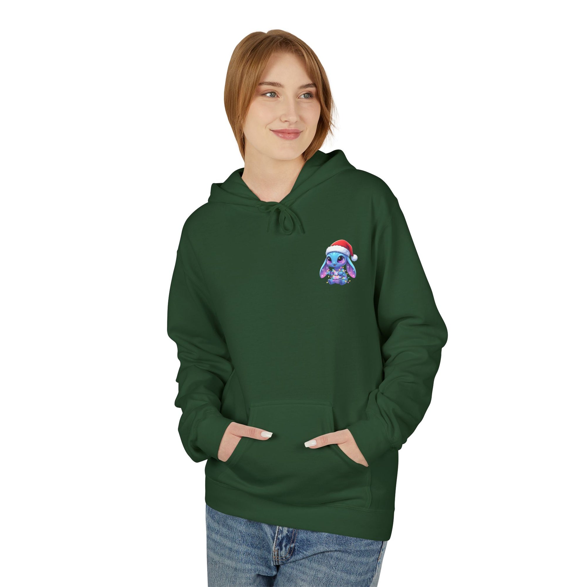 Cute Alien Christmas Hoodie | Blue Monster Holiday Sweatshirt | Fun Unique Gift