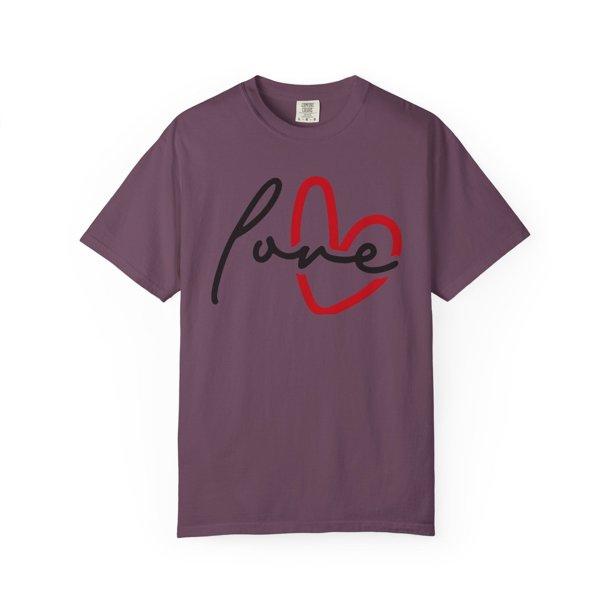 Love Script Heart T-Shirt, Minimalist Valentine's Tee