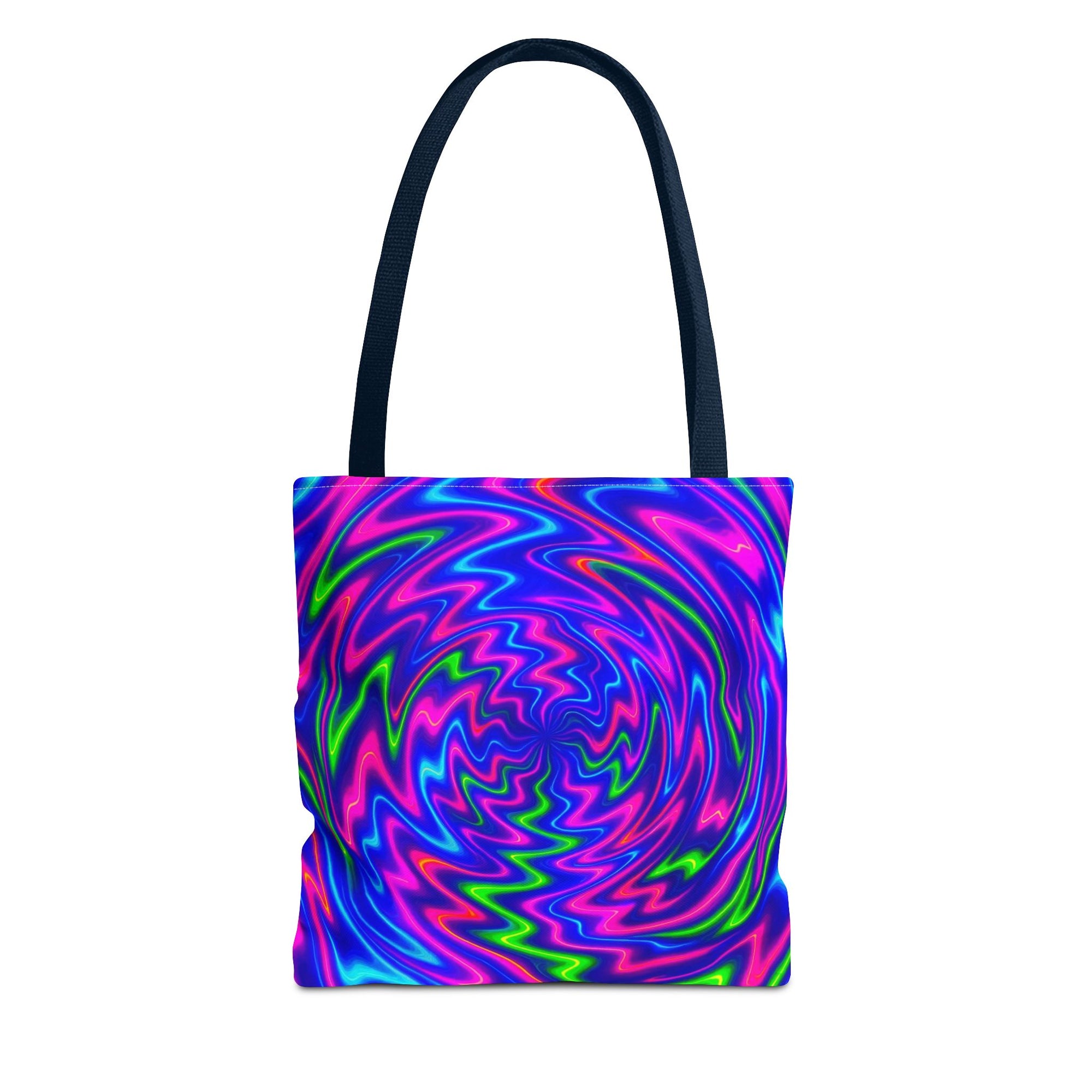 Neon Psychedelic Tote | Colorful Swirl Art Bag