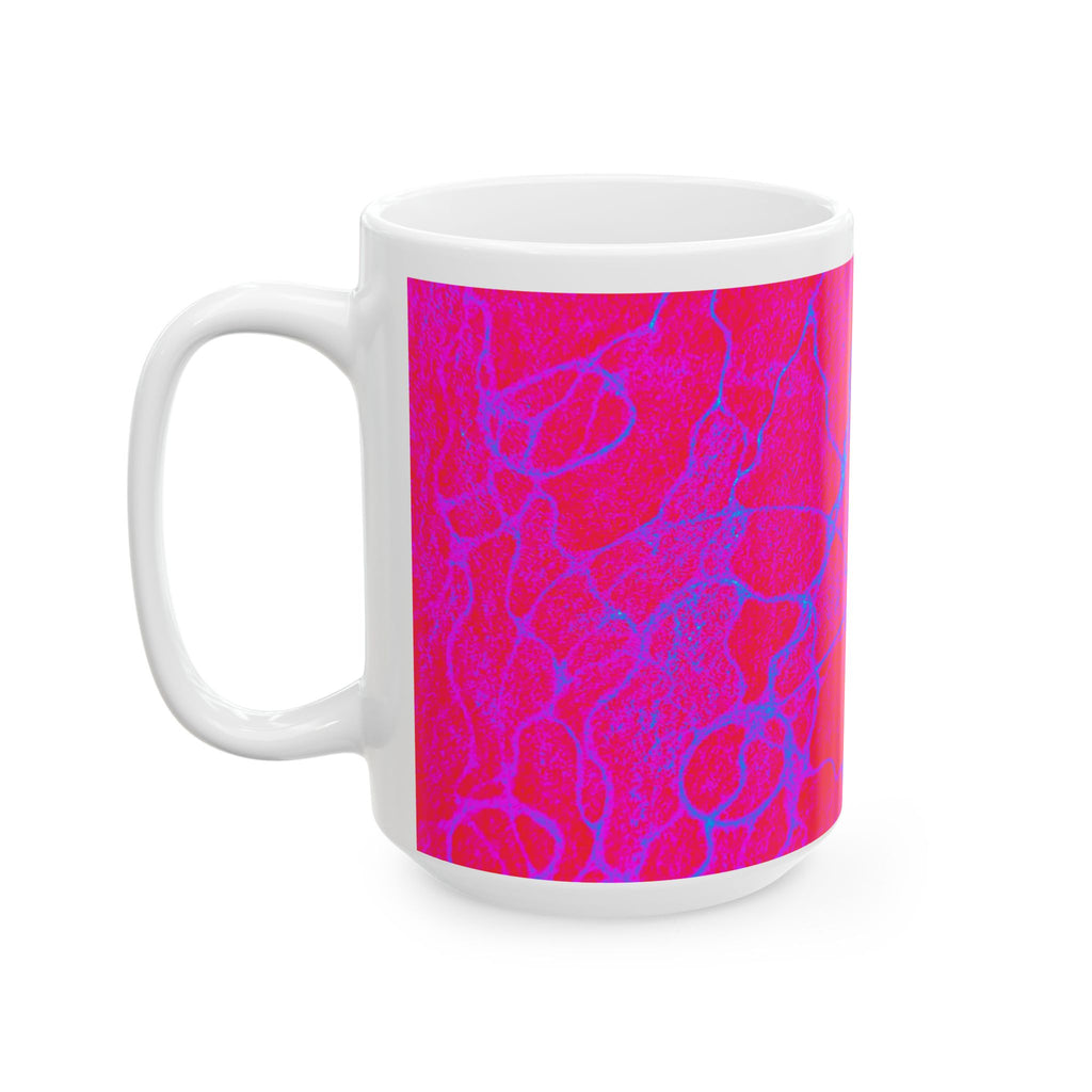 Pink Abstract Mug | Ceramic Coffee Cup | Modern Aesthetic Gift