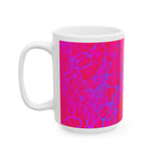 Pink Abstract Mug | Ceramic Coffee Cup | Modern Aesthetic Gift
