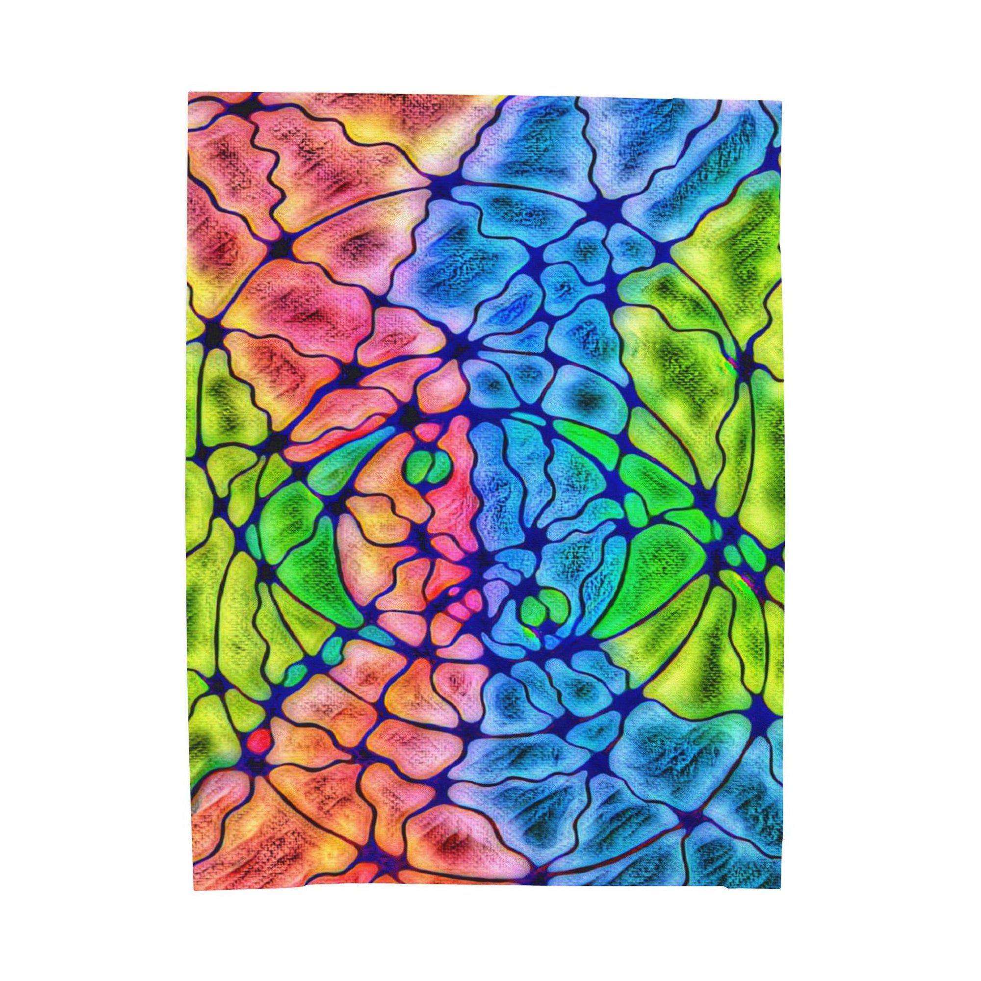 Tie-Dye Plush Blanket | Colorful Velveteen Throw | Cozy Home Decor