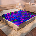 Energy Swirl Plush Blanket | Cozy Velveteen Throw | Mini Power Nap Edition