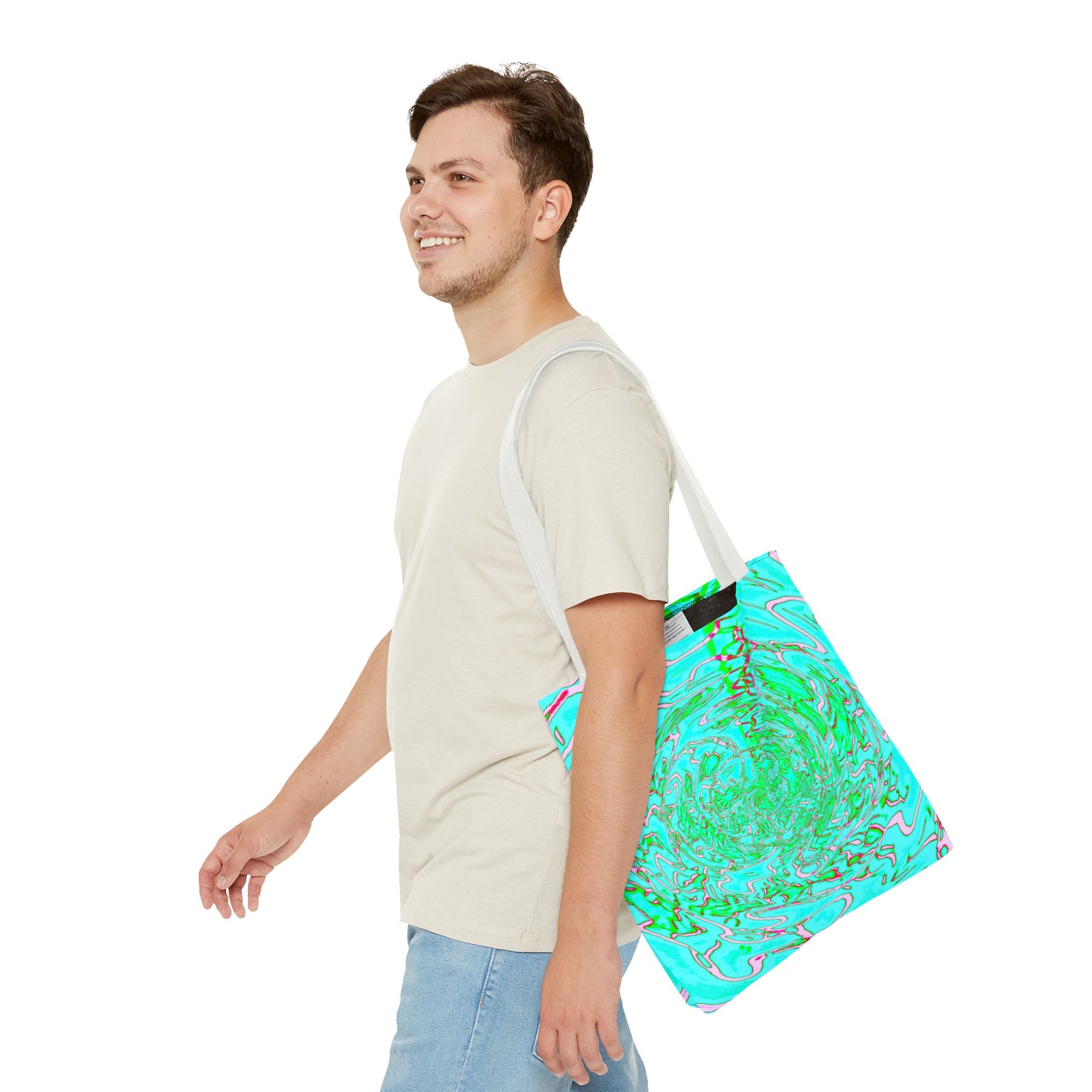 Aquatic Swirl Tote Bag | Eco-Friendly Shopping Bag, Beach Bag, Travel Tote, Vibrant Design, Gift for Ocean Lovers