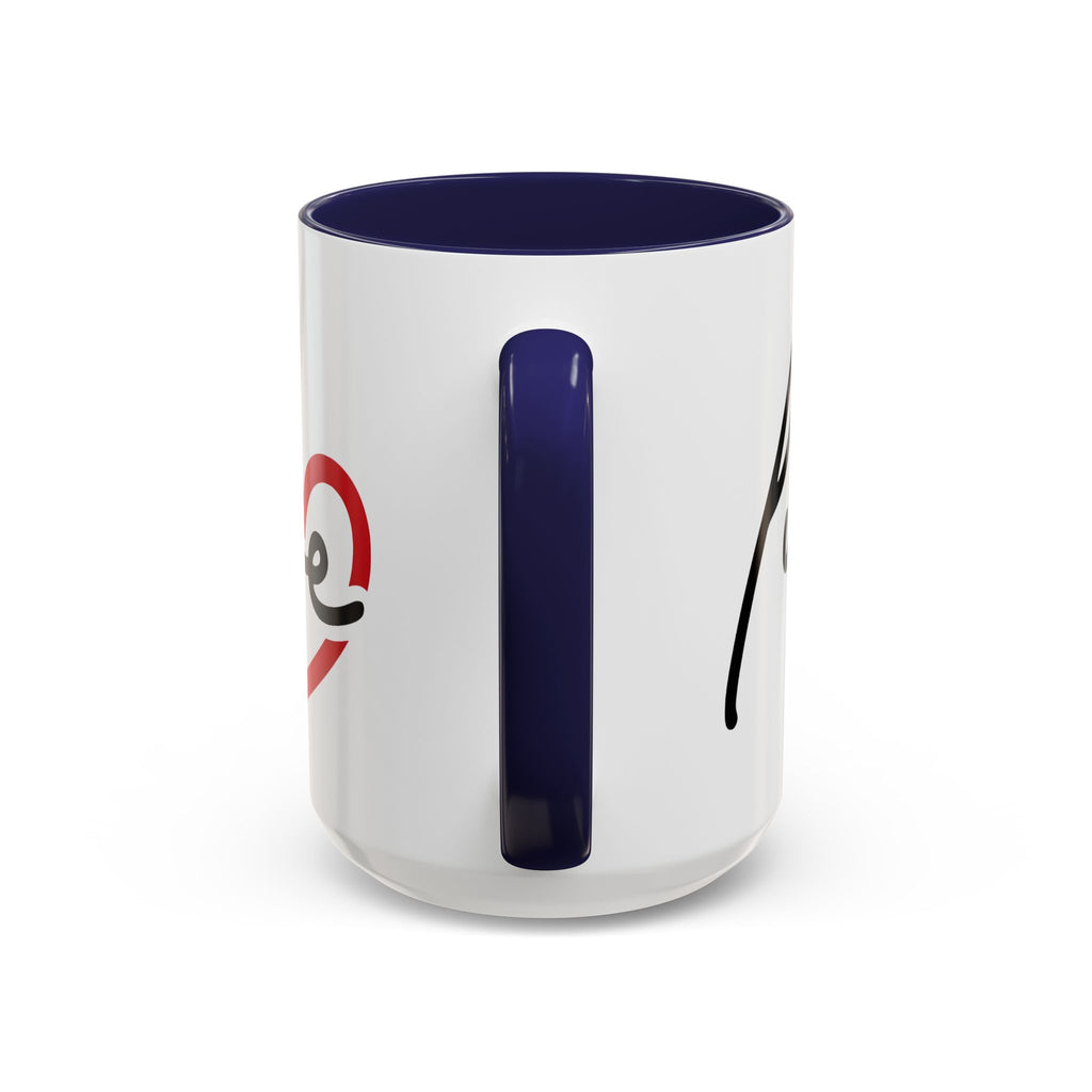 Romantic Love Mug | Heart Script Coffee Cup