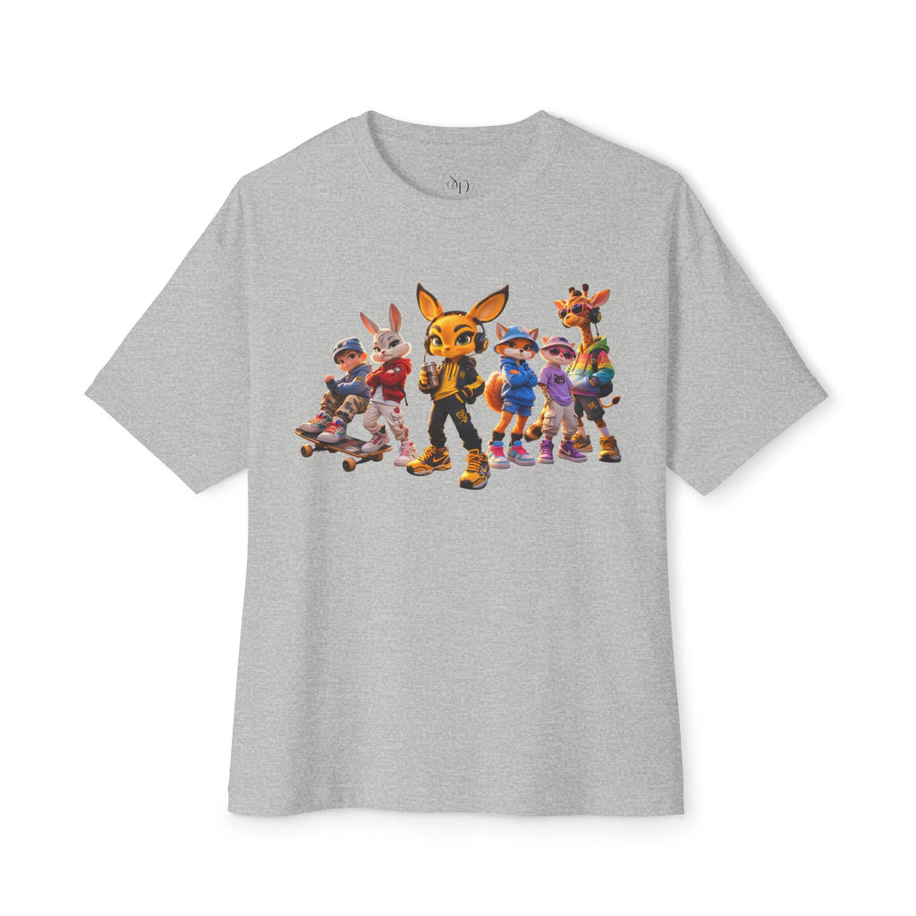 Anthropomorphic Skate Crew Tee — Cartoon Fox & Friends Graphic Shirt