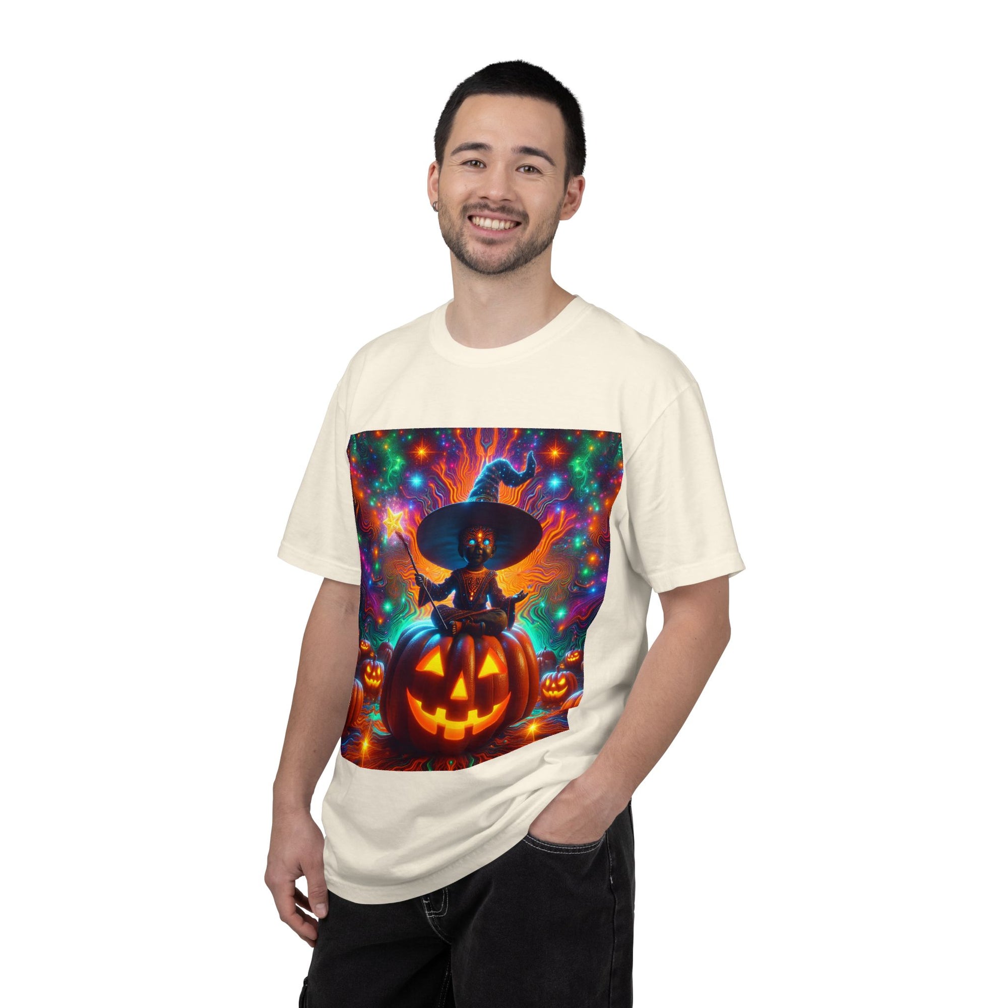 Vibrant Halloween Witch T-shirt, Unisex Casual Tee for Fall, Trick or Treat Gift, Spooky Party Wear, Witchy Style Clothing