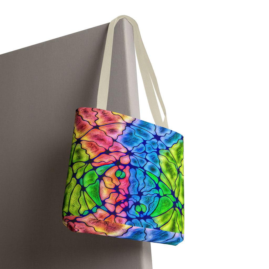 Abstract Energy Tote Bag | Vibrant Psychedelic Shopper