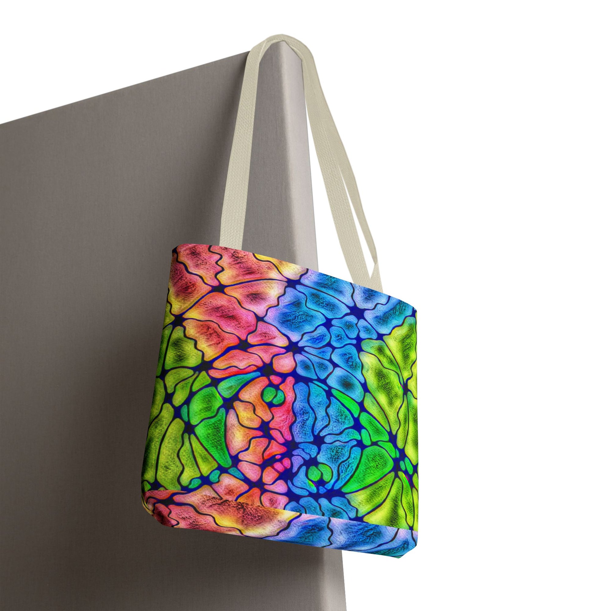Abstract Energy Tote Bag | Vibrant Psychedelic Shopper