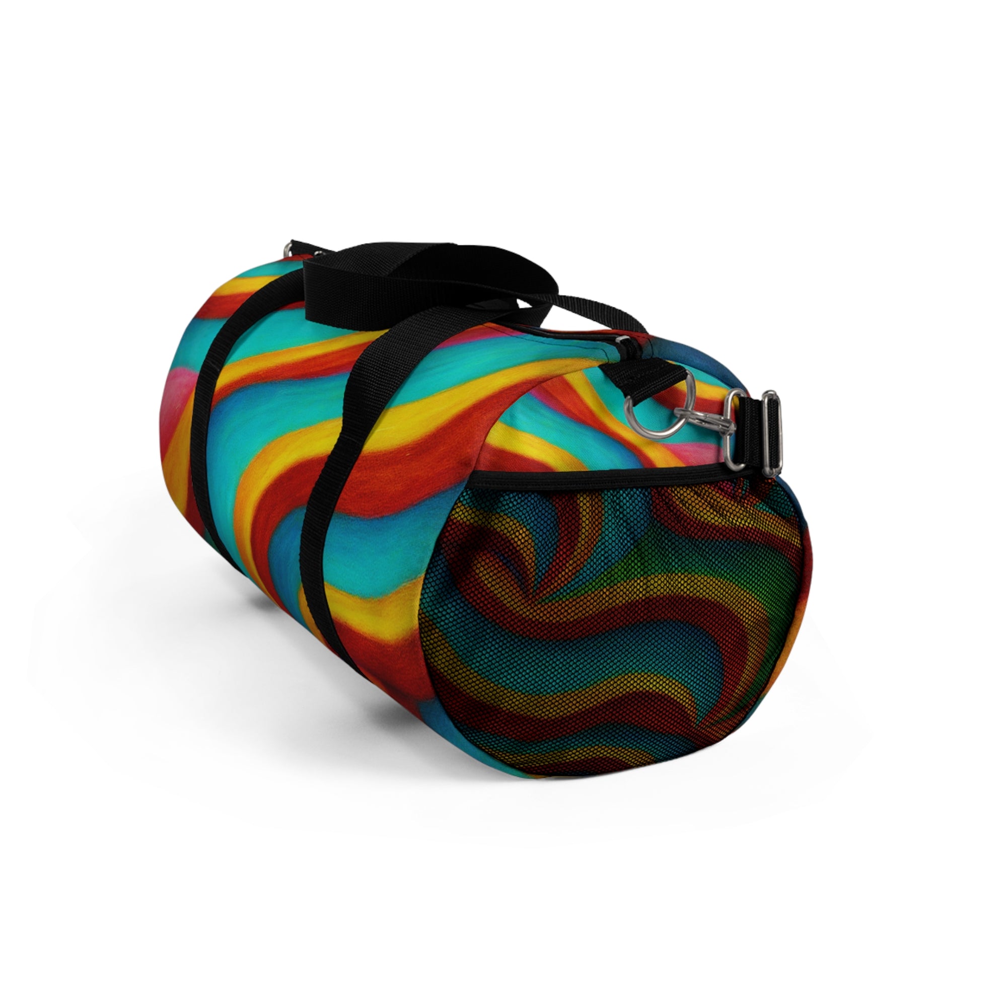 Retro Swirl Duffel Bag | Colorful Travel & Gym Weekender