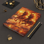 Twin Fire Horses Notebook | Fantasy Flame Journal Hardcover