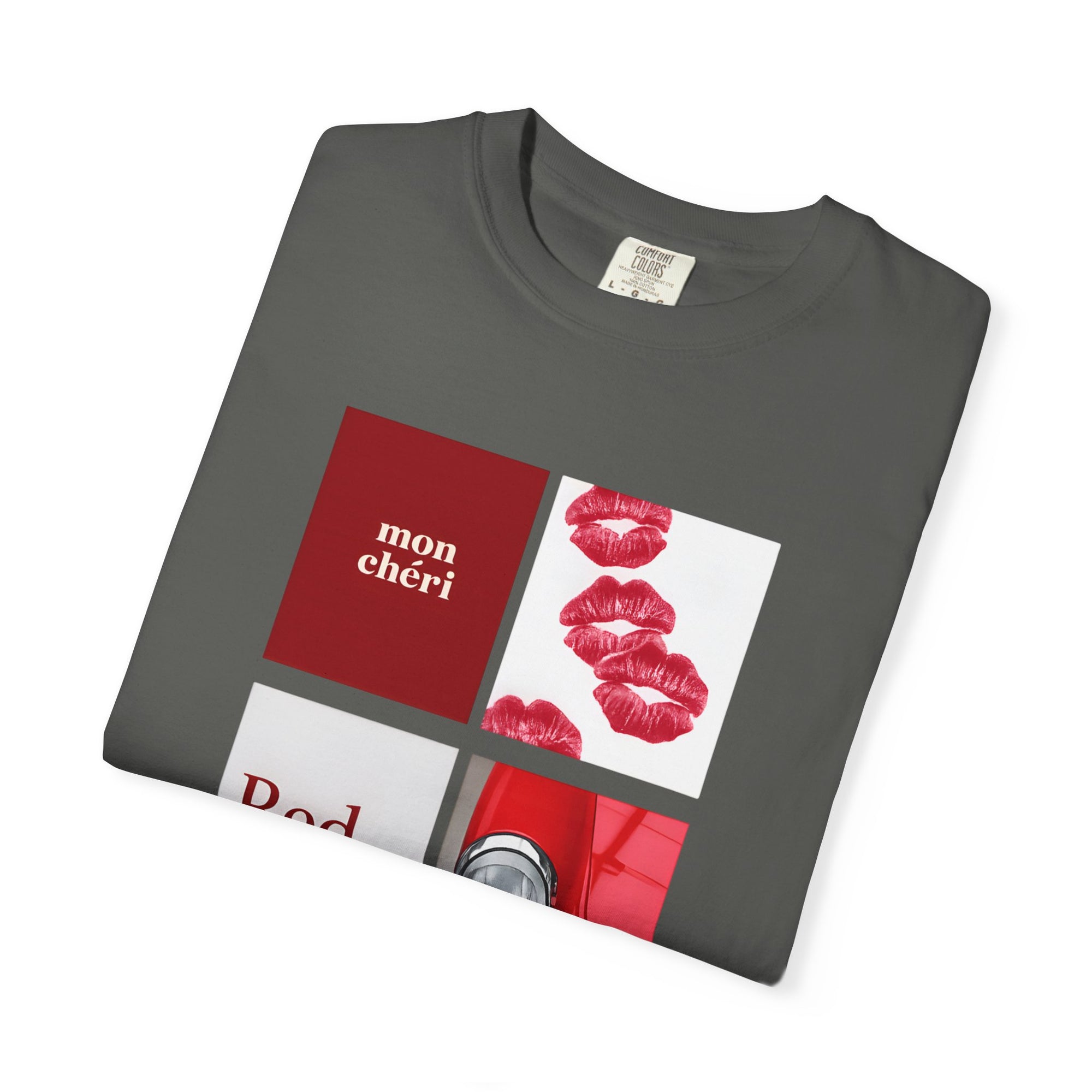 Cotton T-Shirt | Mon Chéri Aesthetic Kiss, Car Print