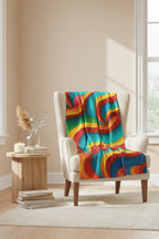 Swirl Plush Blanket | Colorful Velveteen Throw | Cozy Home Decor
