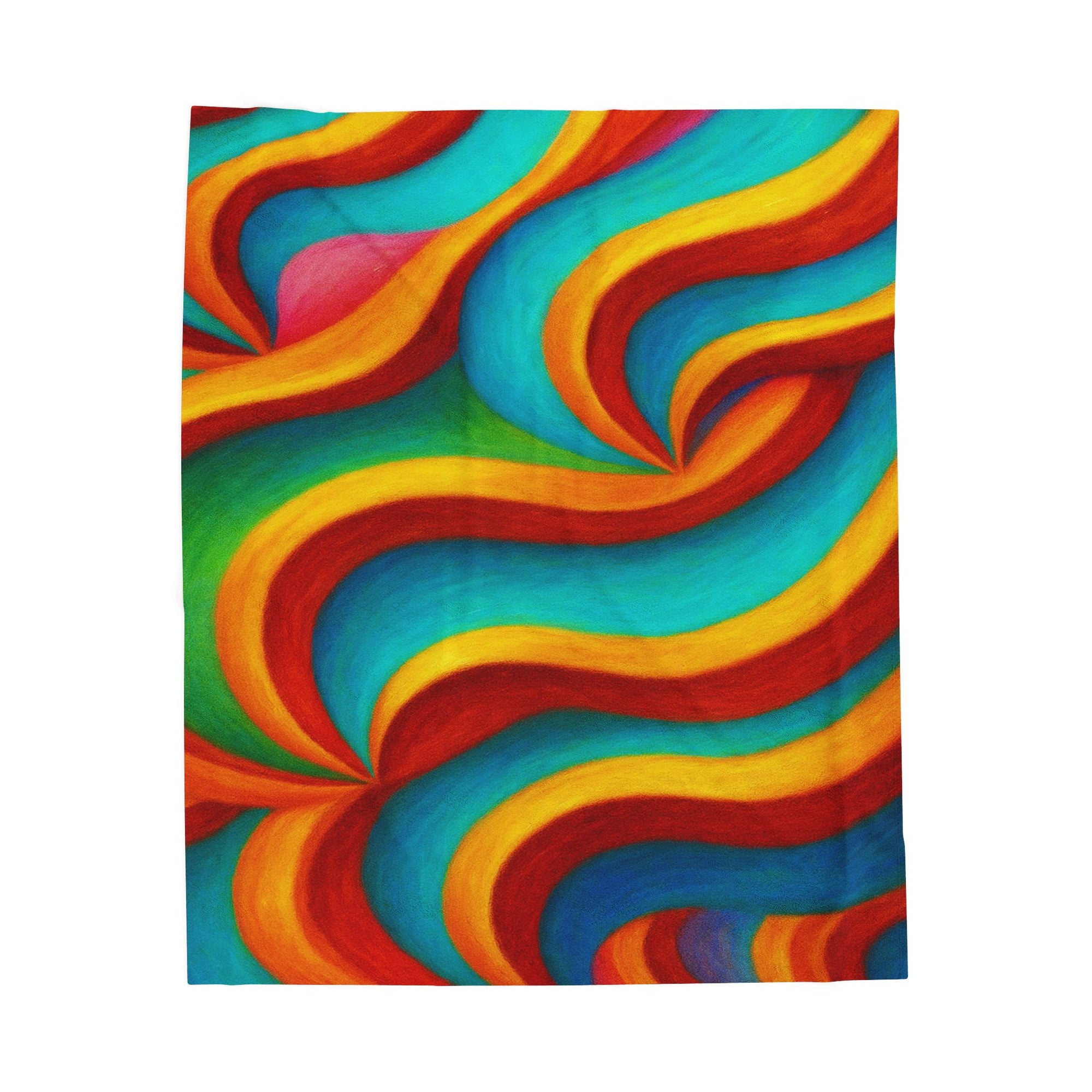 Swirl Plush Blanket | Colorful Velveteen Throw | Cozy Home Decor