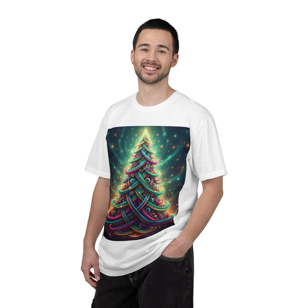 Neon Celtic Knot Christmas Tree T-Shirt | Colorful Holiday Design