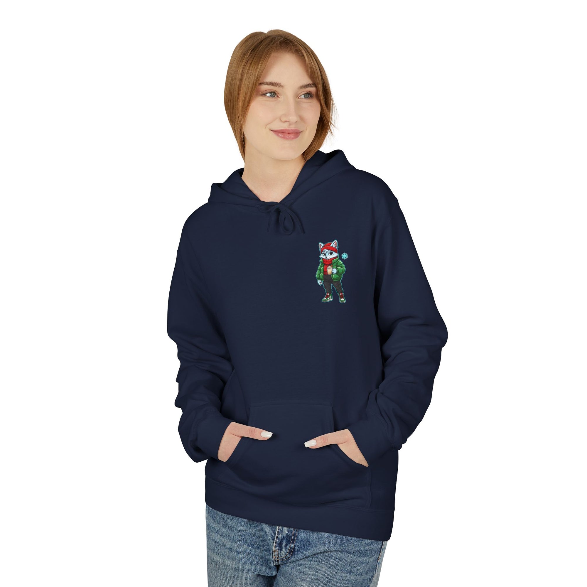 Cool Fox Character Hoodie | Cool Cyber Wolf Christmas Hoodie | Unique Gamer Gift