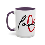 Romantic Love Mug | Heart Script Coffee Cup