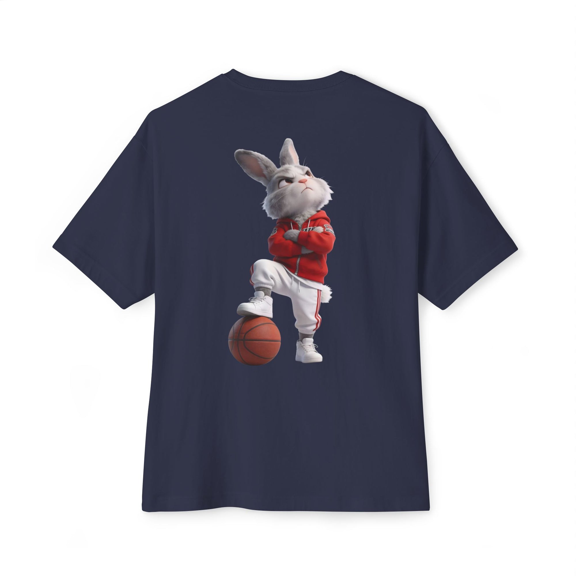 Oversized | Bunny Basketball Player Tee | Rabbit Hoop Graphic Tee