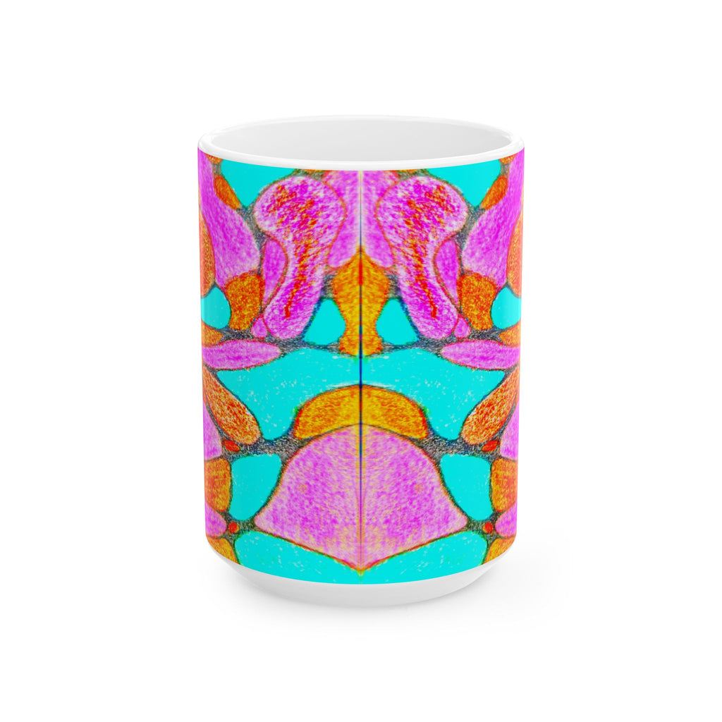 Abstract Art Mug | Colorful Ceramic Coffee Cup | Modern Aesthetic Gift