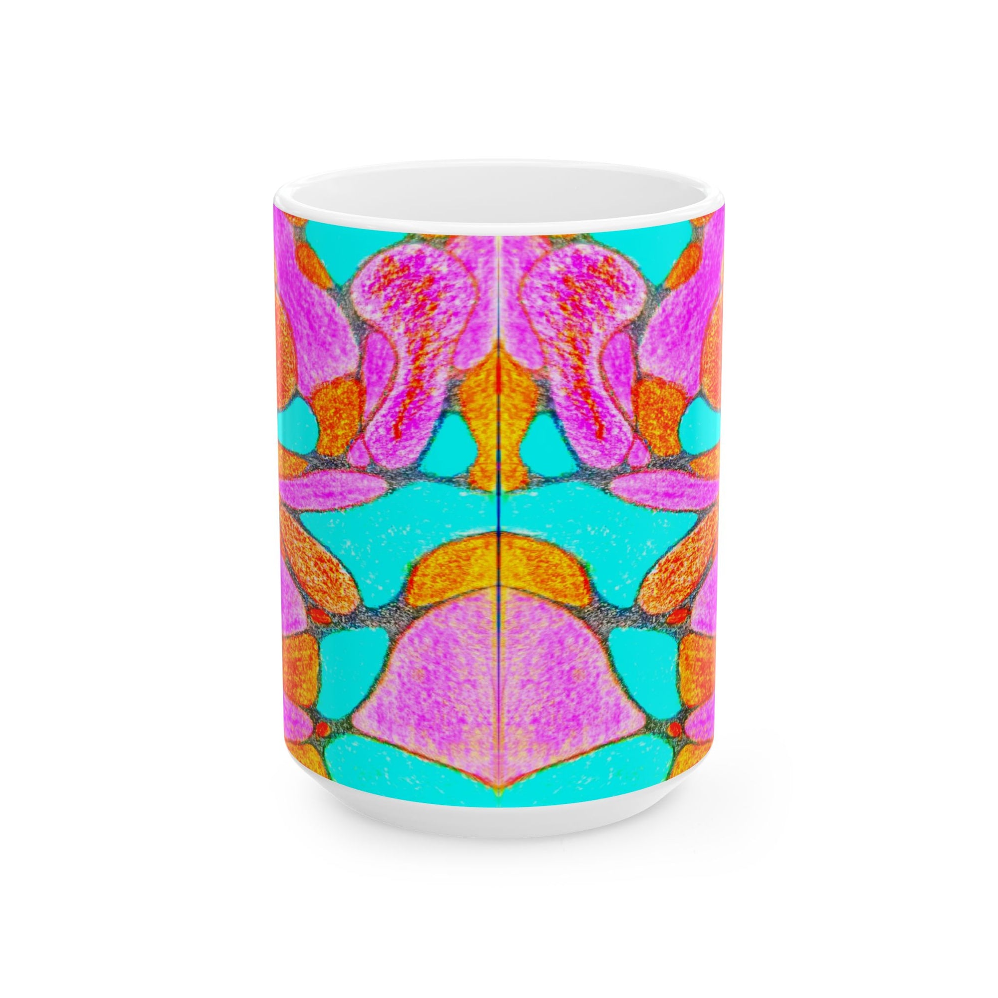 Abstract Art Mug | Colorful Ceramic Coffee Cup | Modern Aesthetic Gift