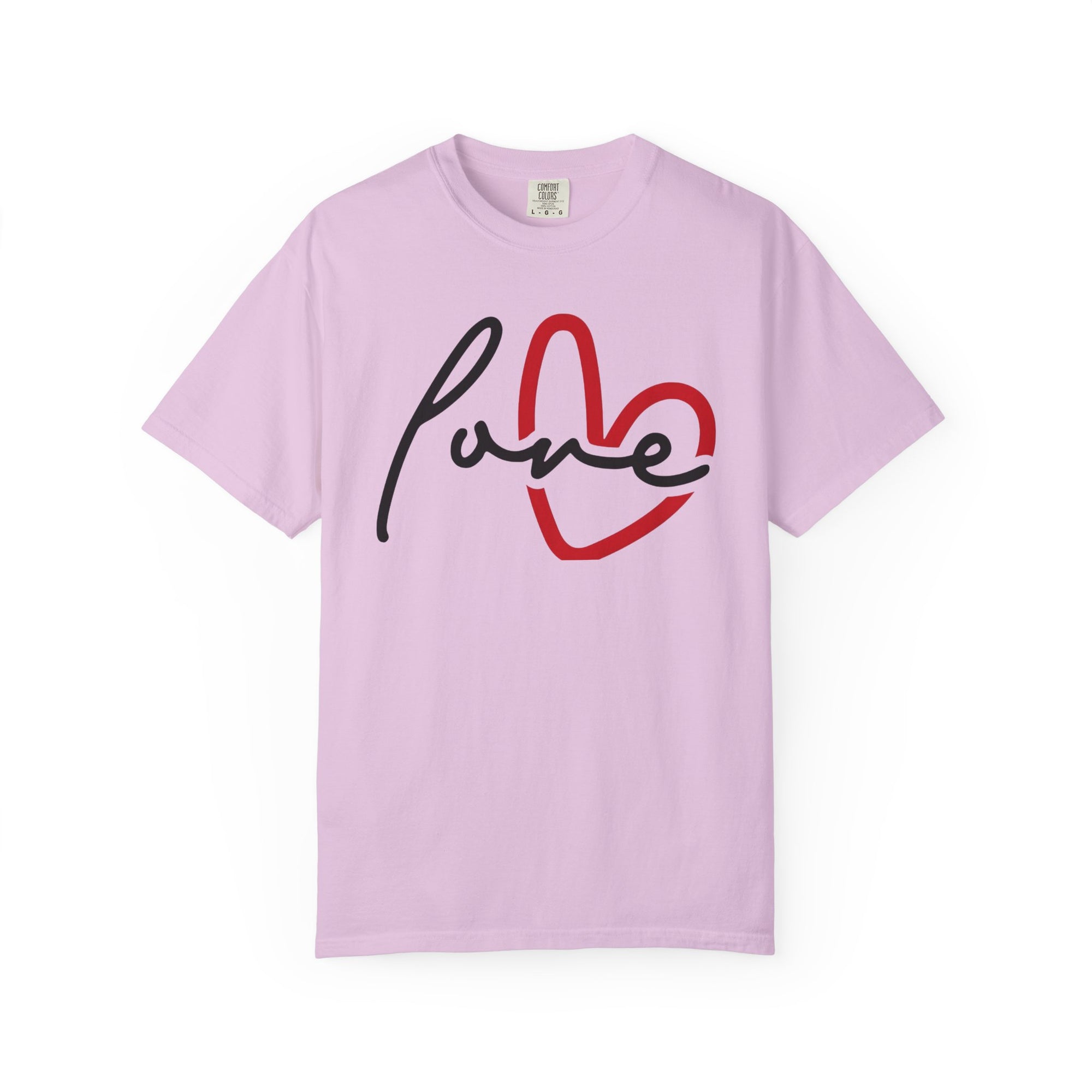 Love Script Heart T-Shirt, Minimalist Valentine's Tee