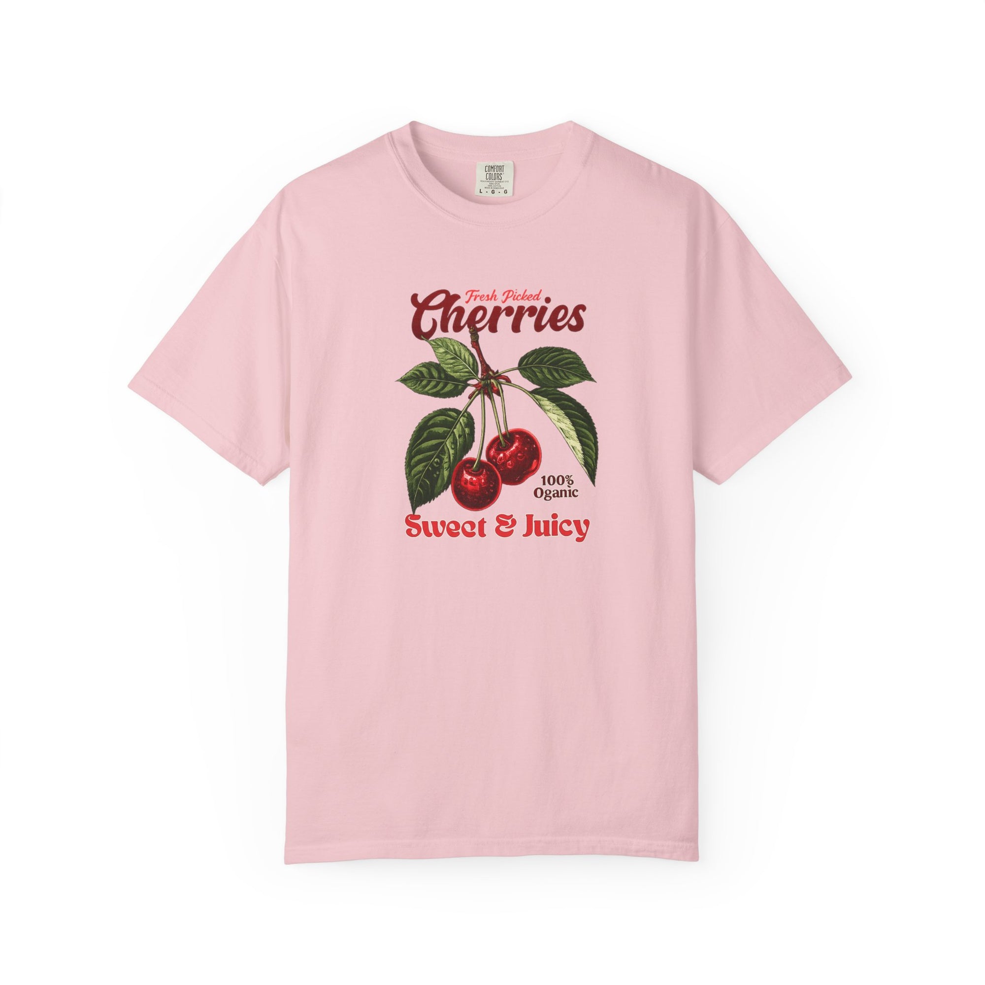 Cherry Vintage Tee — "Fresh Picked Cherries: Sweet & Juicy" Graphic T-Shirt