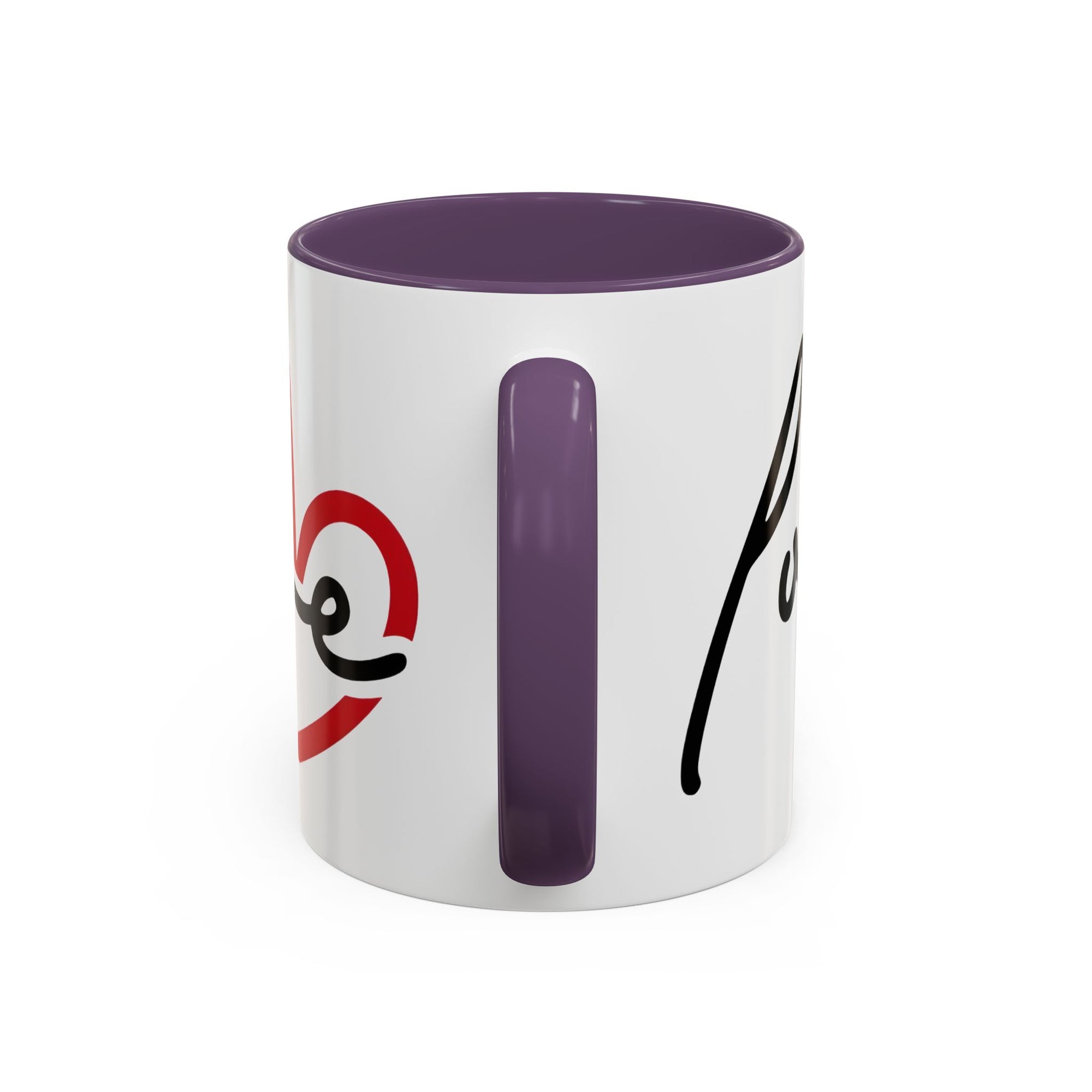Romantic Love Mug | Heart Script Coffee Cup