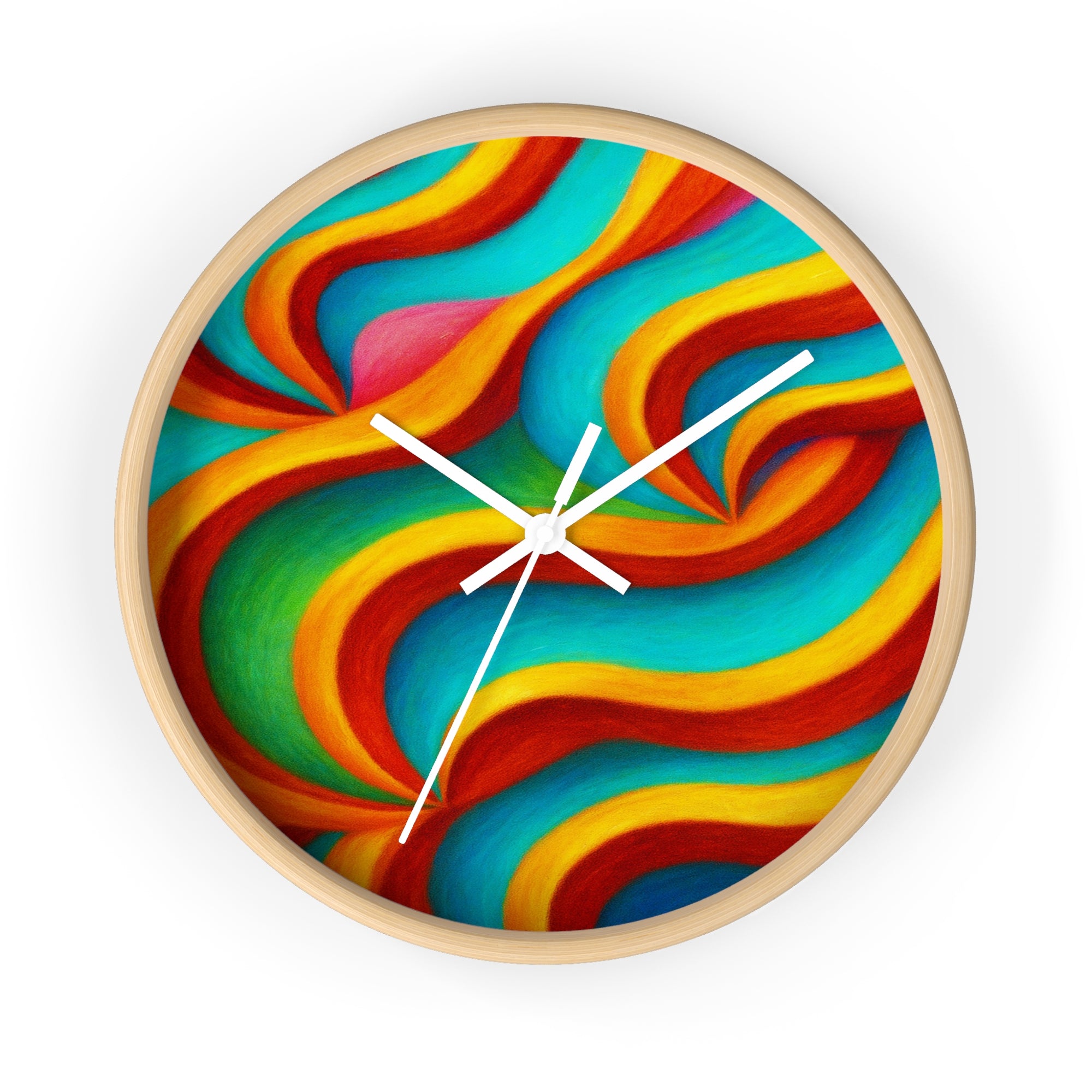 Colorful Wall Clock | Modern Rainbow Clock | Silent Home Decor