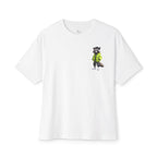Raccoon Streetwear Tee — Cool Green Puffer Jacket Graphic Shirt