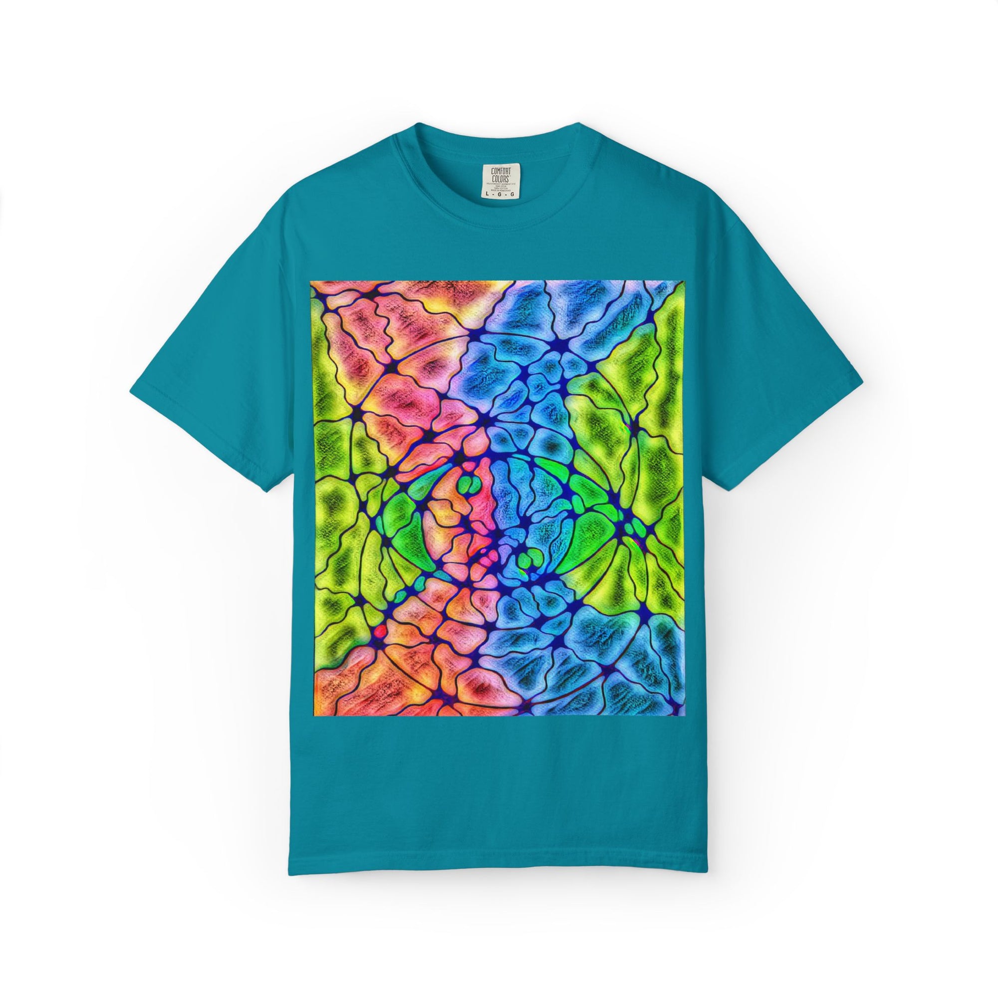 Neural Matrix Abstract Unisex Tee | Vibrant Tech Pattern Graphic Shirt | Multiple Colors