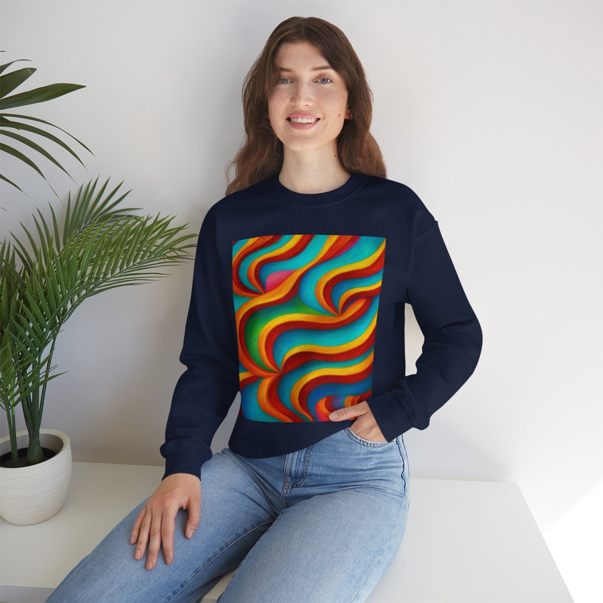 Colorful Swirl Sweatshirt | Cozy Unisex Crewneck