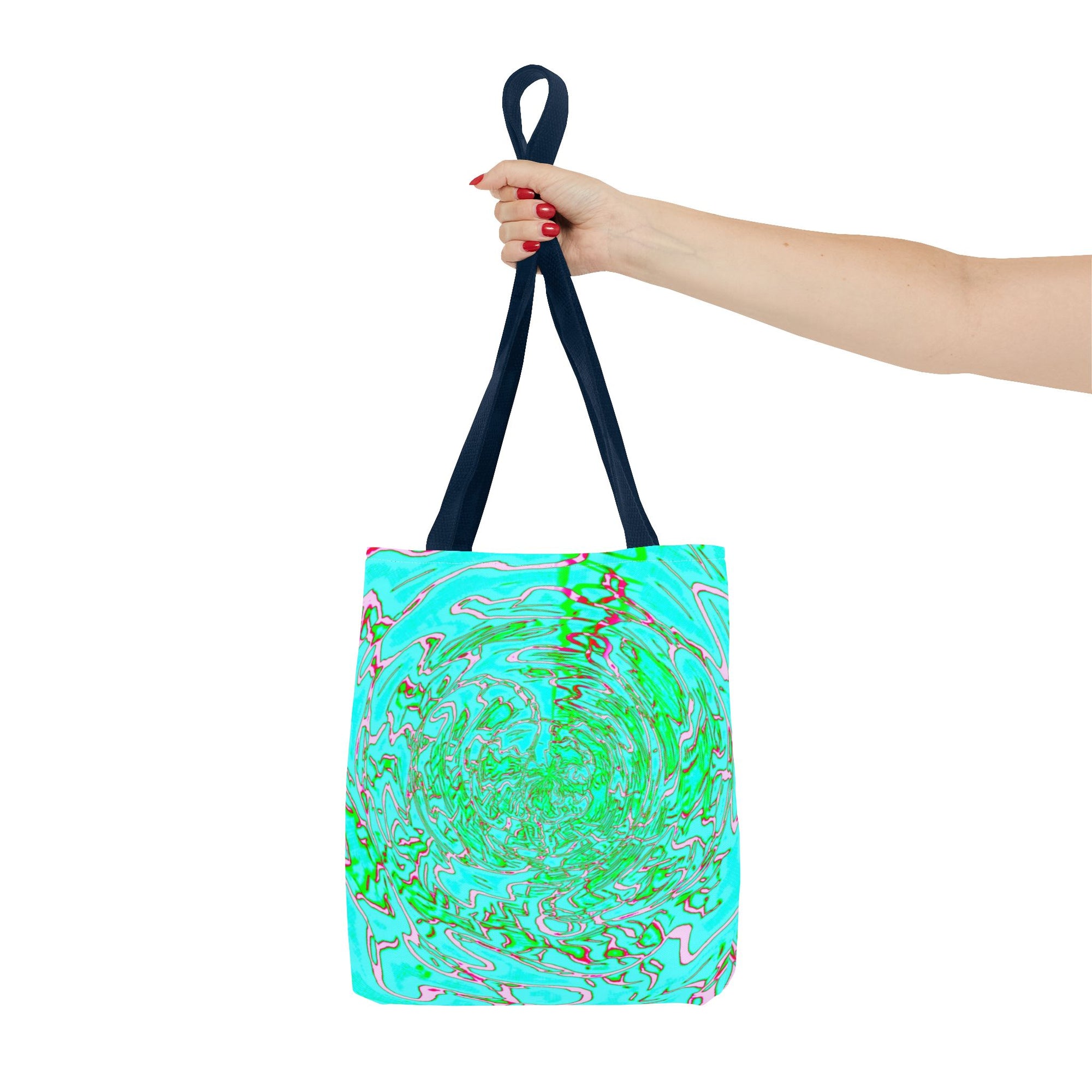 Ocean Swirl Tote Bag | Turquoise Abstract Beach Shopper