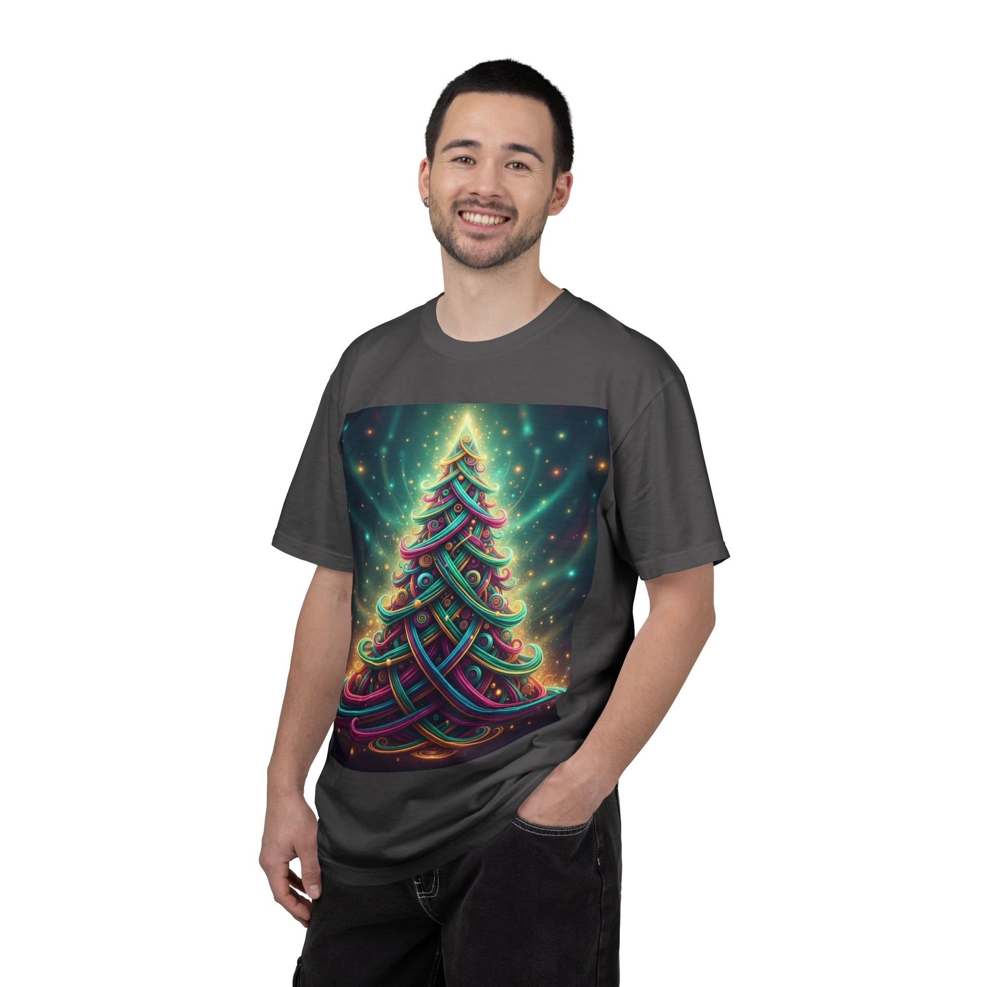 Neon Celtic Knot Christmas Tree T-Shirt | Colorful Holiday Design