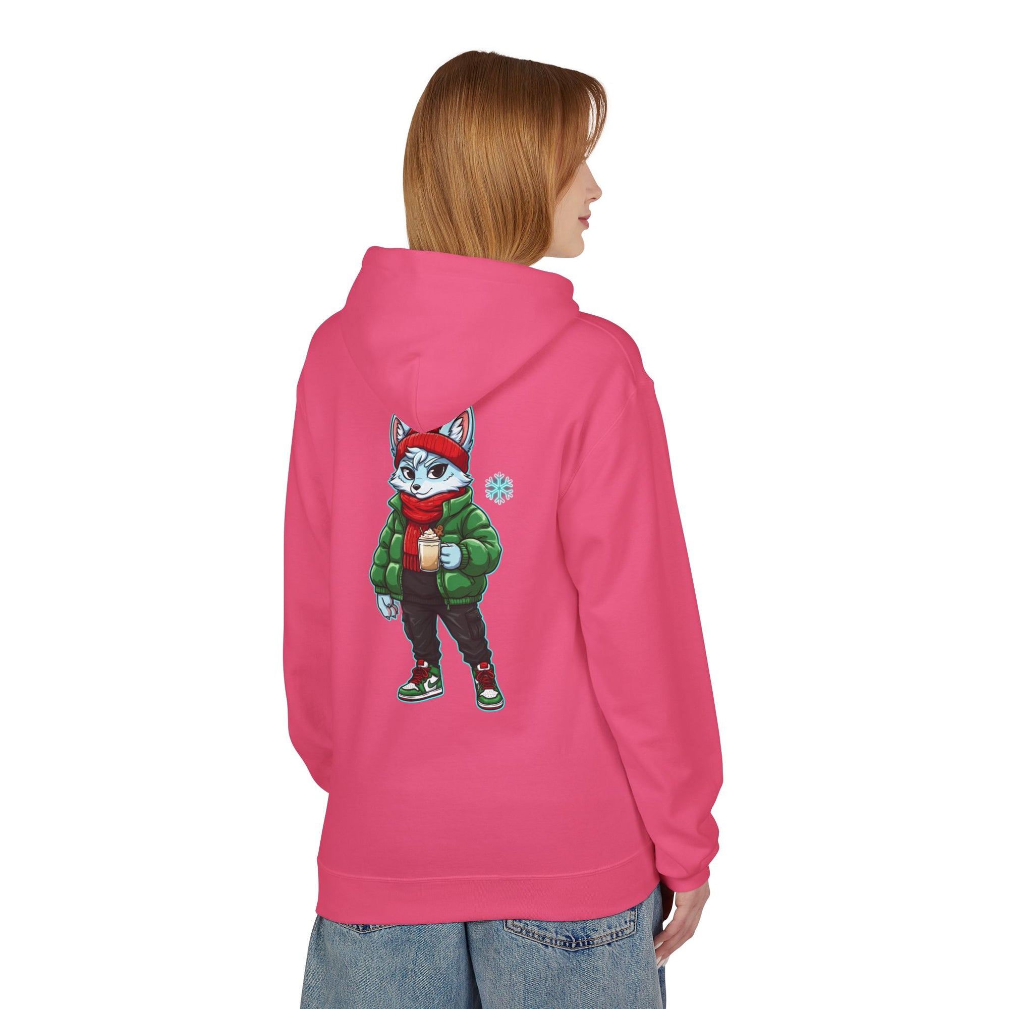 Cool Fox Character Hoodie | Cool Cyber Wolf Christmas Hoodie | Unique Gamer Gift