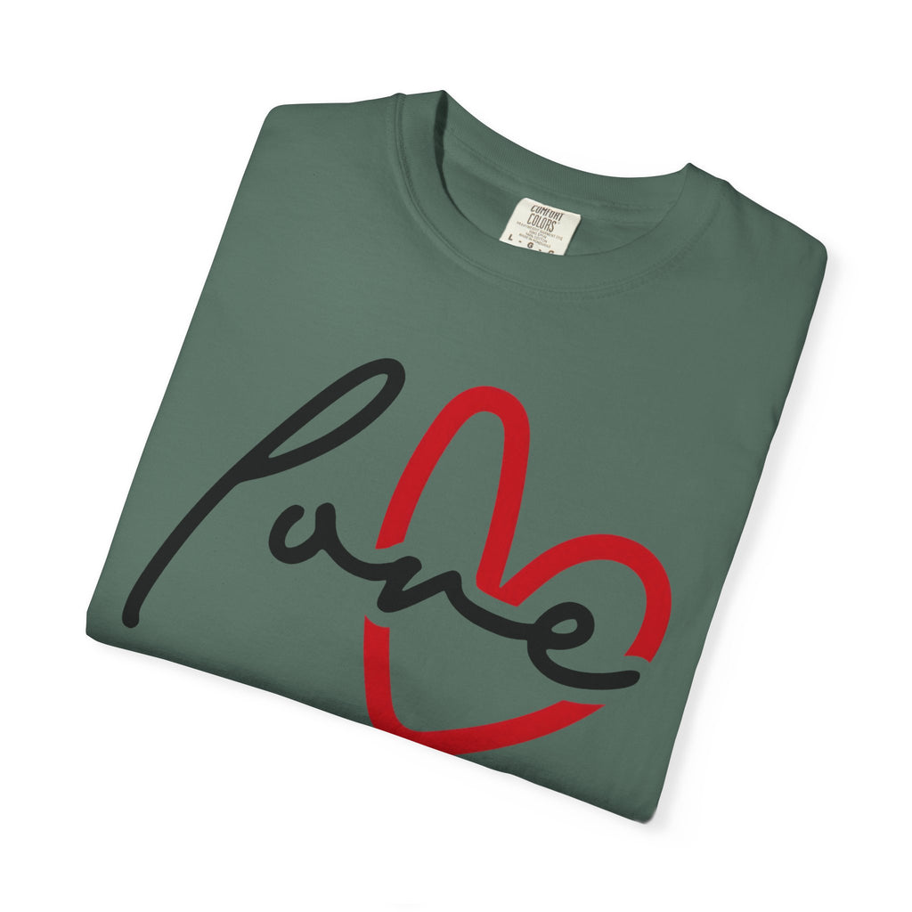 Love Script Heart T-Shirt, Minimalist Valentine's Tee