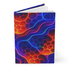 Neon Wave Abstract Notebook | Colorful Aesthetic Journal Hardcover