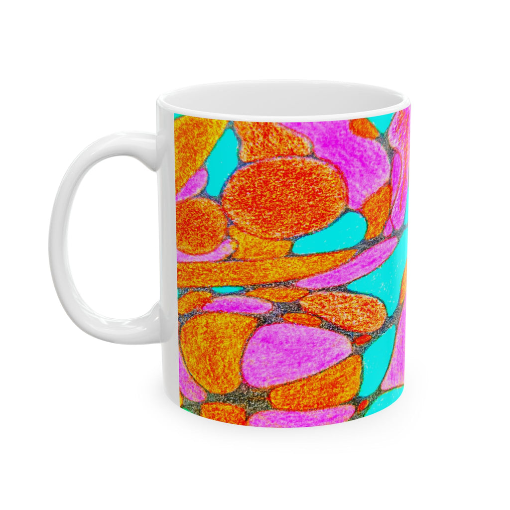 Abstract Art Mug | Colorful Ceramic Coffee Cup | Modern Aesthetic Gift
