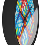Geometric Wall Clock | Colorful Cube Pattern Clock | Modern Home Decor