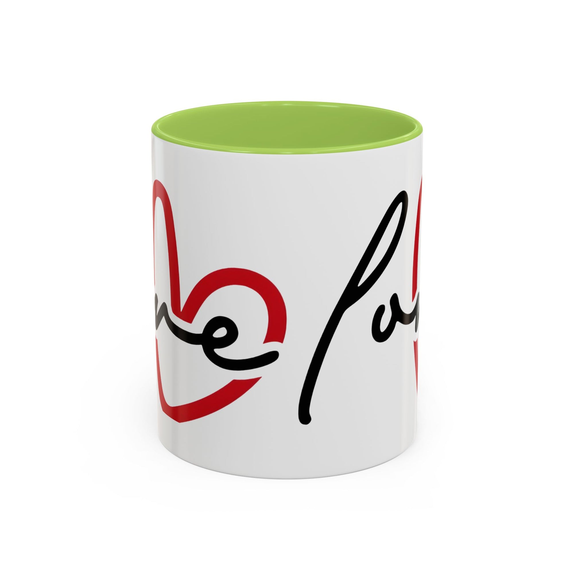 Romantic Love Mug | Heart Script Coffee Cup