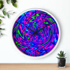 Colorful Wall Clock | Neon Swirl Clock | Modern Silent Home Decor